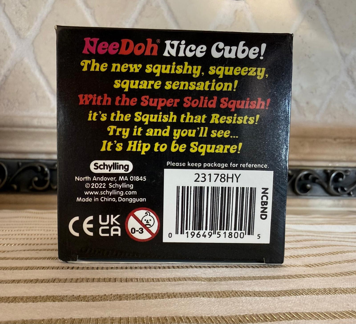 TikTok viral NeeDoh Nice cube Blue Large Size Cube, 8.5 cm