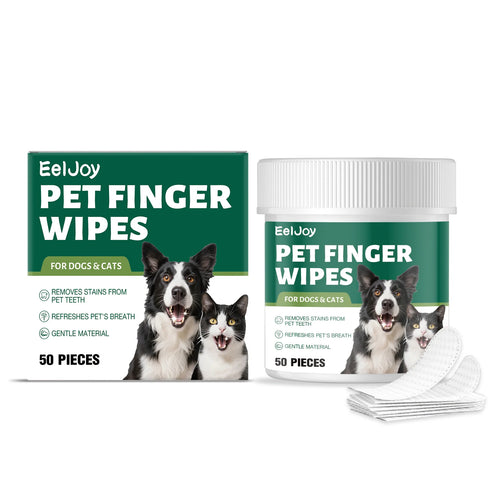 Pet Teeth Cleaning Wipes: Cleans Food Residues in Teeth Gaps, Eliminates Bad Breath, Freshens Mouth, Easy to Use