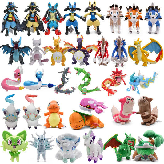 Pokemon Large pet Pok é mon plush earth turtle Huangyan wolf Soloya fierce carp dragon spray fire dragon toy doll, plush toy chi
